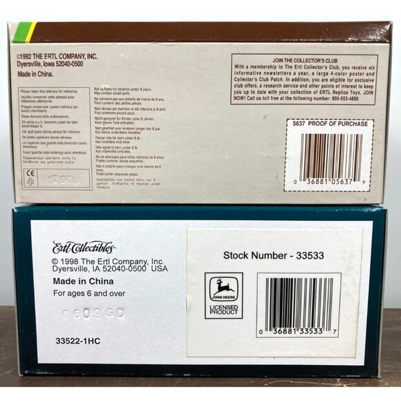 Ertl John Deere 630LP Tractor & Flare Box Wagon Diecast 1/43 Lot Railway Design - Picture 8 of 8